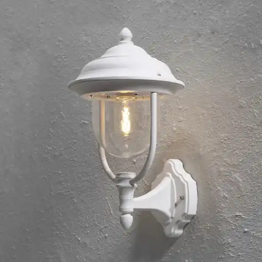 Vendita Finale Lampada a muro da esterno Parma a stelo, bianca