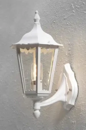 Applique da esterno Firenze, bianco, portalampada superiore, 48 cm Prezzo Ridotto
