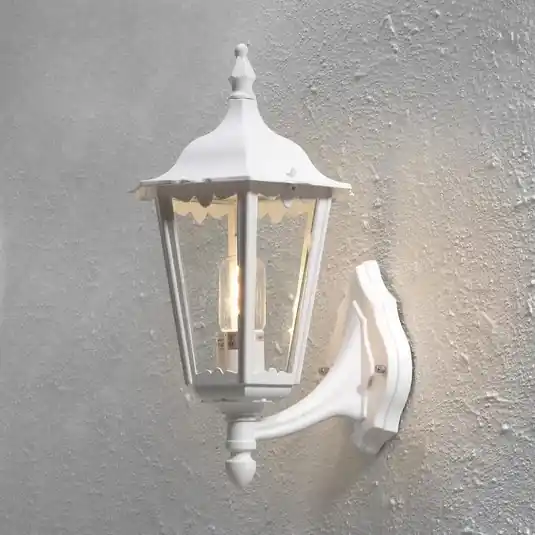 Applique da esterno Firenze, bianco, portalampada superiore, 48 cm Prezzo Ridotto