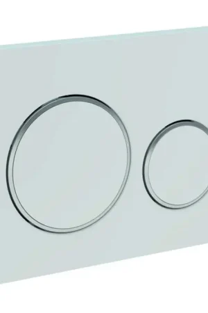 Affare White flush plate for cassettes with double button Geberit Sigma 20 115.882.KJ.1