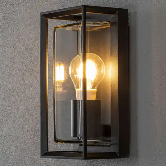 Più Venduto Applique da esterno Brindisi, nera, metallo, altezza 26 cm, IP54