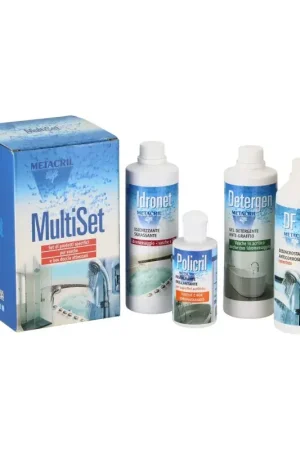 Di Tendenza MultiSet with kit of specific products for cleaning bathtubs and shower cubicles Metacril Tecno Line 020 00001