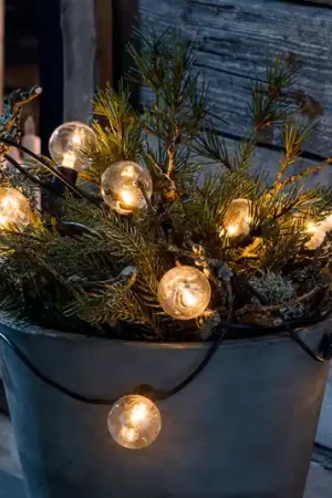 Di Tendenza Catena LED look filamento ambra 10 luci