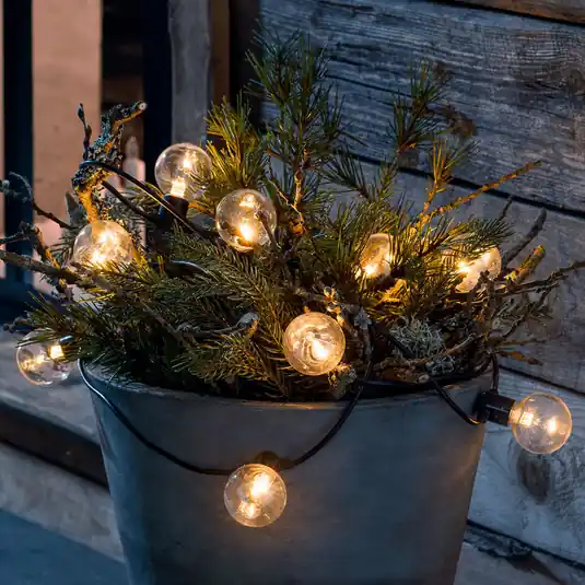 Di Tendenza Catena LED look filamento ambra 10 luci