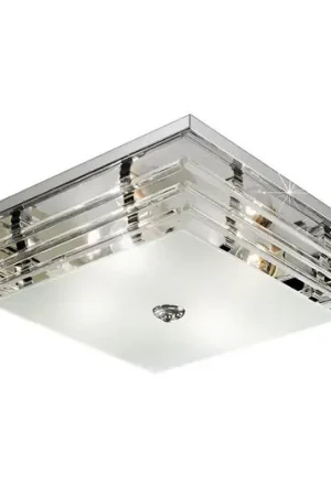 Plafoniera austrolux Ontario, 39 cm, colore cromo, vetro Offerta Limitata
