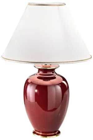 Novità Lampada da tavolo austrolux Giardino Bordeaux 57cm in ceramica 24 carati
