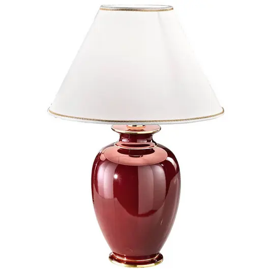 Novità Lampada da tavolo austrolux Giardino Bordeaux 57cm in ceramica 24 carati