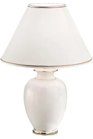 Lampada da tavolo Austrolux Giardino Avorio, 40 cm, ceramica, bianco Subito Disponibile