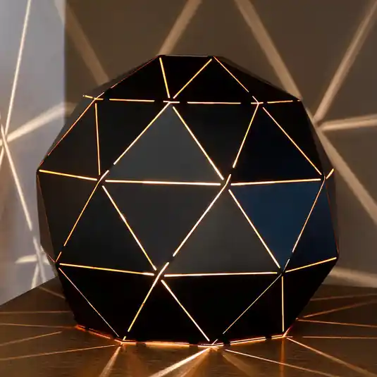 Occasione Imperdibile Otona - lampada da tavolo in metallo nero