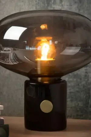 Direttamente Dal Produttore Lampada da tavolo Charlize grigio fumo