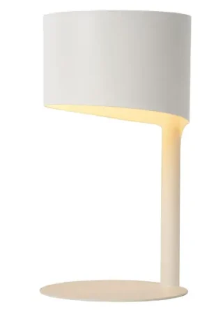 Esclusivo Lampada da tavolo Knulle di metallo, bianco
