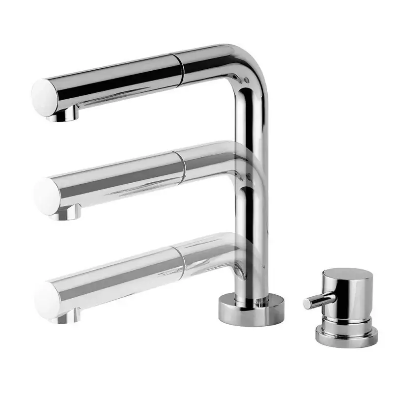 Foldable kitchen sink mixer with pull-out shower Rub.Magistro 297/2 Acquista Ora