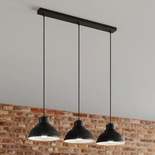 Lampada a sospensione Sven, 3 luci, nero Più Venduto