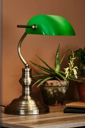 Offerta Lampo Lampada da tavolo Bankers, alta 25 cm verde