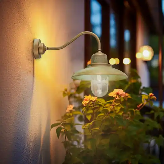 Novità Applique da esterni Patio, ottone-rame anticato