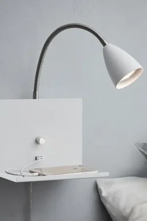Applique Logi con mensola, bianca Non Perdere