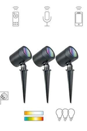 Müller Licht tint da esterno, set di 3 faretti LED Di Tendenza