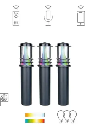 Di Tendenza Müller Licht tint Petunia Lampione a LED set da 3