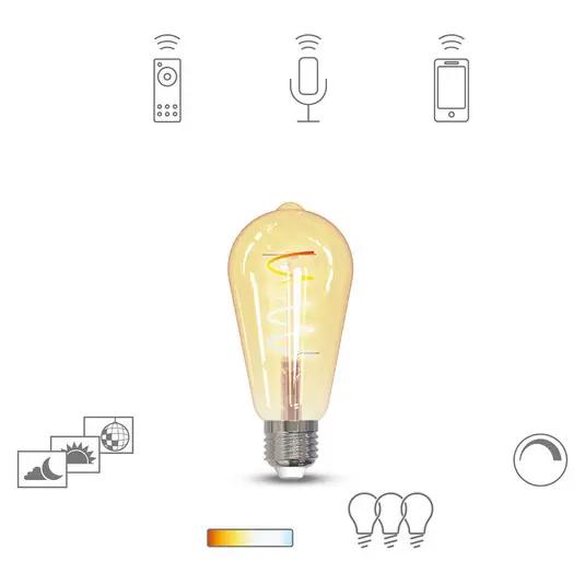 Solo Oggi Müller Licht tint lampadina LED retro oro E27 5,5W