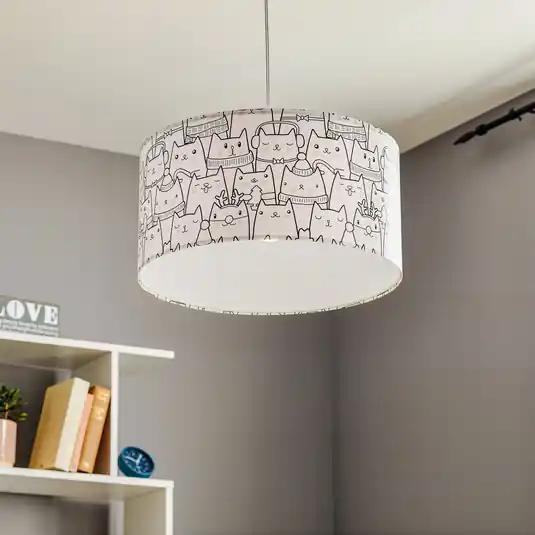 Nuova Collezione Lampada a sospensione Cat stampata con il motivo del gatto