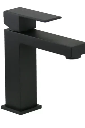 A Buon Prezzo Matt black square model basin mixer Ercos Italia R BTITRKLAF1