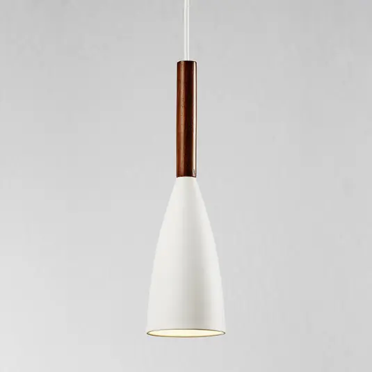 lampada a sospensione Pure in metallo, bianca Offerta Speciale