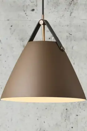 Lampada a sospensione Strap con paralume in metallo beige, 27 cm Offerta