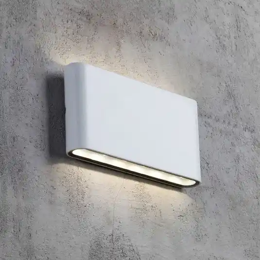 Promozione Esclusiva Applique LED da esterni Kinver linea piatta bianco
