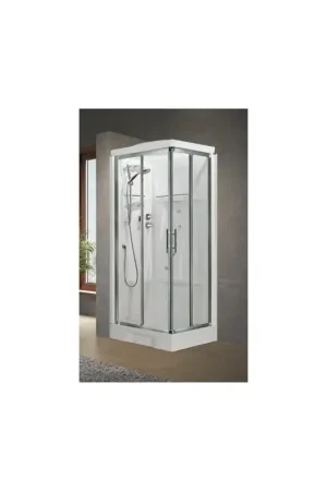 Compra Adesso Multifunction shower cabin 80 x 80 hydromassage version 2 sliding and 2 fixed doors Novellini New Holiday A NNHA80T19F-1B