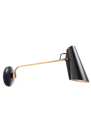 Applique Northern Birdy Swing, nero/ottone Sconto