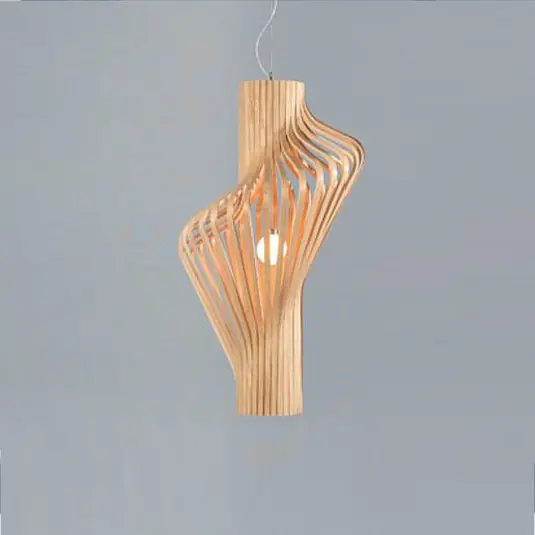 Esclusivo Northern Diva - Lampada a sospensione di design in rovere