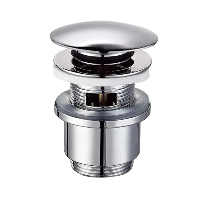 Spedizione Espresso Brass waste with click-clack overflow, chrome color Tecom PTBCT