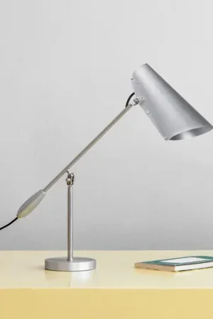 Lampada da tavolo retrò Birdy, grigia Prezzo Conveniente