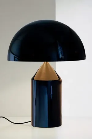 Reso Gratuito Lampada da tavolo Oluce Atollo con dimmer Ø50cm nero