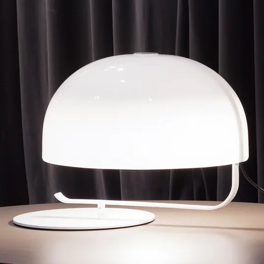 Oluce Zanuso - Lampada da tavolo retrò in bianco Popolare