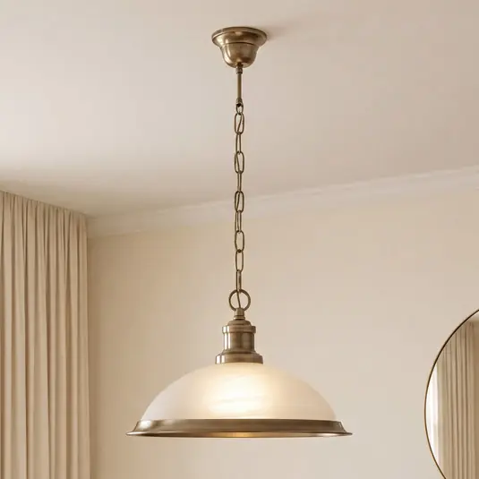 Pagamento Sicuro Lampada a sospensione vitra Bistro in oro lucente.