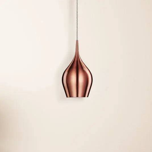 Lampada a sospensione vibrante Ø 12 cm, rosa metallizzato A Buon Prezzo