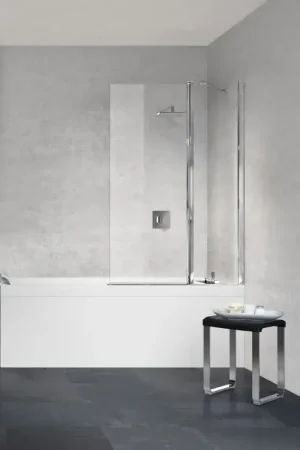 Bath screen 1 fixed and 1 180 ° swivel door with support bar Novellini Young 3V Promozione Esclusiva