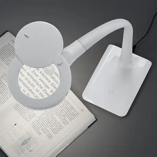 Professionale Lampada LED Lupo con lente - in bianco