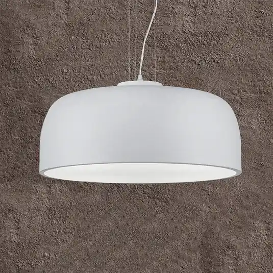 Lampada a sospensione Baron in bianco satinato Promozione Esclusiva