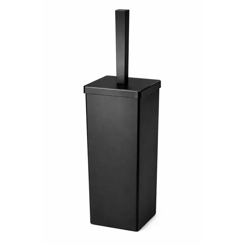 Floor-standing toilet brush holder in matt black Capannoli Nook NK114MM Spedito Oggi
