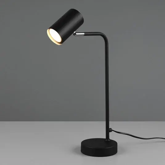 Lampada da tavolo Marley, nera, altezza 45 cm, metallo Più Venduto