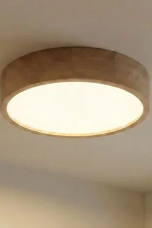 Compra Oggi Stesso Plafoniera Cleo, Ø 48 cm, a 4 luci, legno di quercia, E27