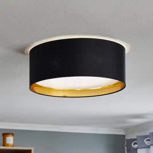 Quantità Limitata Plafoniera Bilbao, nero/oro, Ø 45 cm