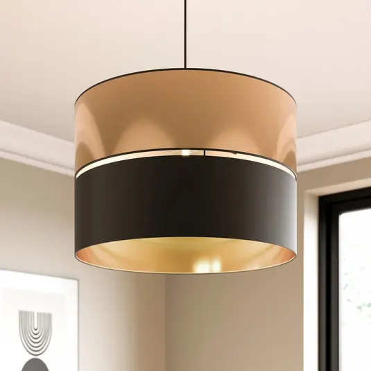 Più Venduto Lampada a sospensione Hilton, nero/oro, 1 luce