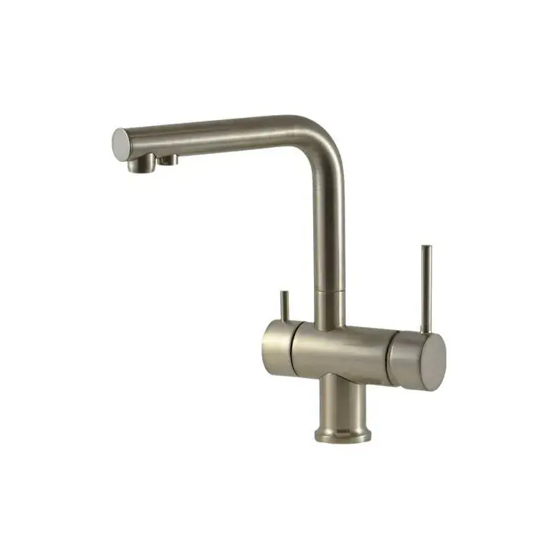 Acquista Ora 3-way purified water kitchen sink mixer in brushed steel Gattoni 0195/PCNS