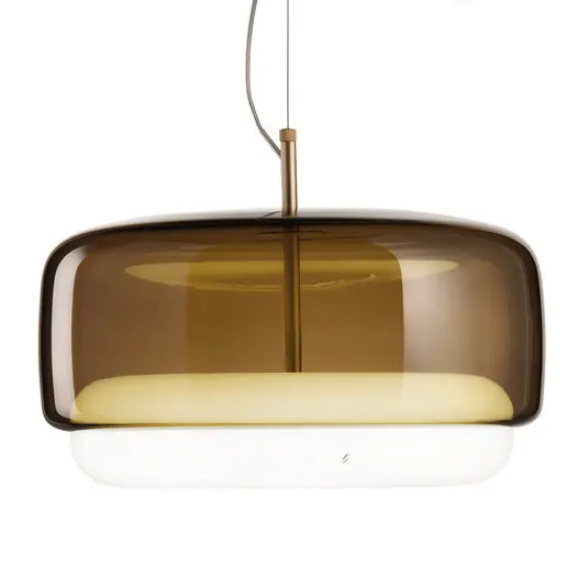 Occasione Sospensione LED Jube SP G vetro marrone/bianco