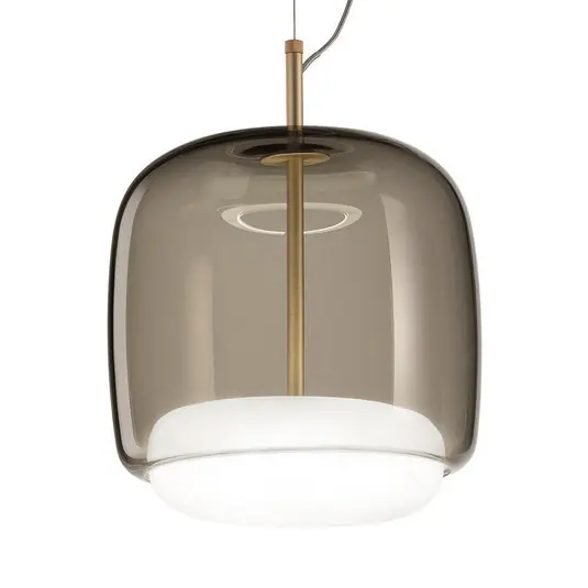 Sospensione Jube SP P due paralumi grigio/bianco Prezzo Scontato