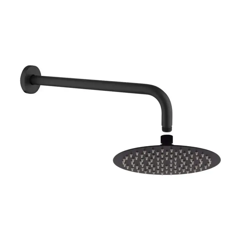 Matt black shower set Ø30 cm shower head 40 cm arm Tecom KITSOF4NO Miglior Prezzo