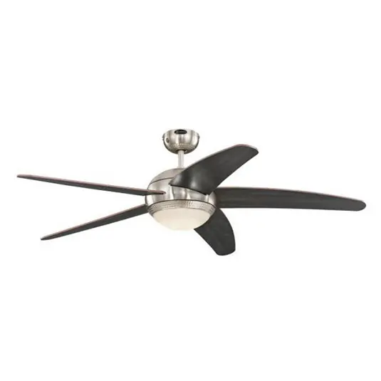 Ventilatore da soffitto LED Westinghouse Bendan, cromato/legno, silenzioso Ultima Occasione